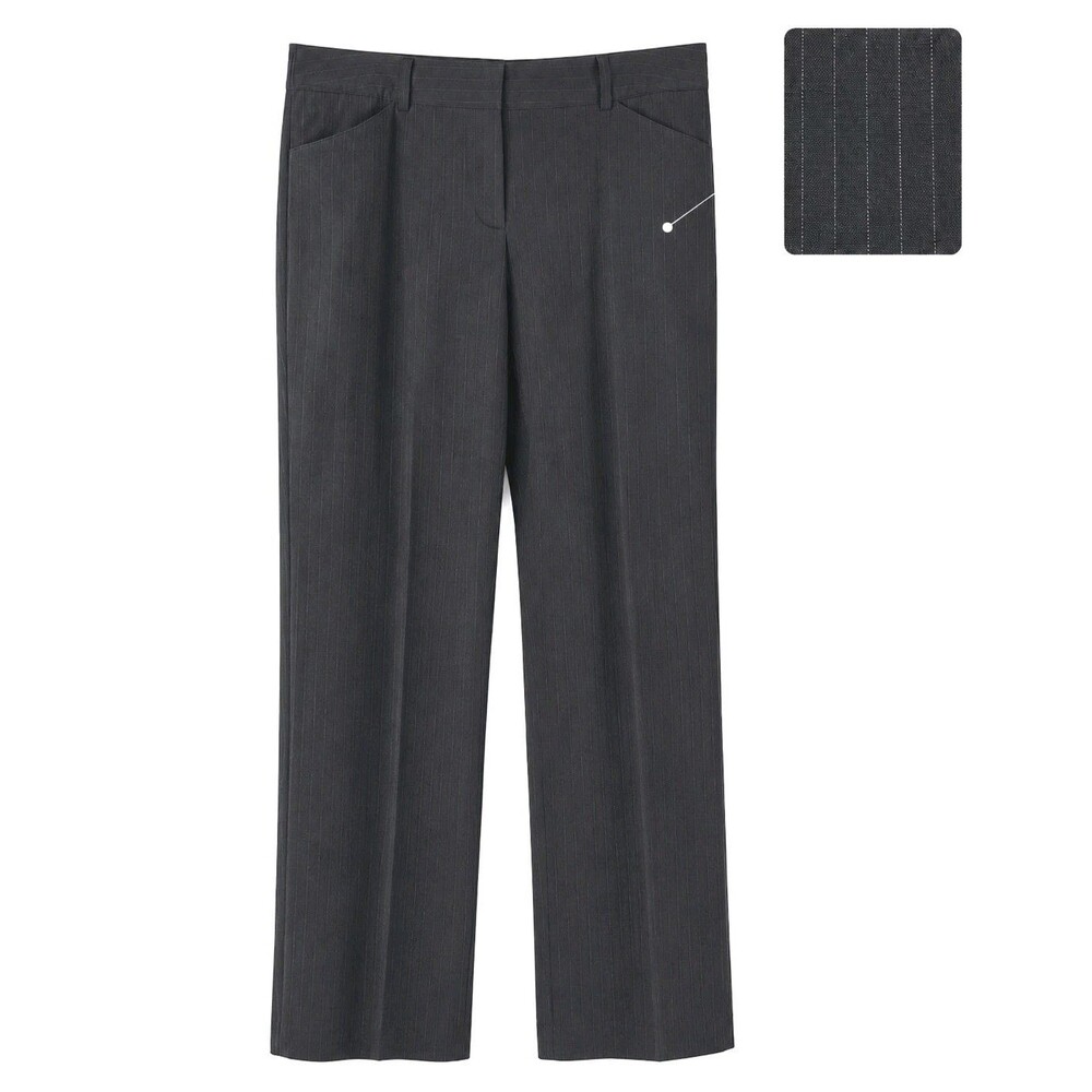 Quiet Luxury Charcoal Pinstripe Dress Pants Women’s 10 Anne Klein Career Trouser